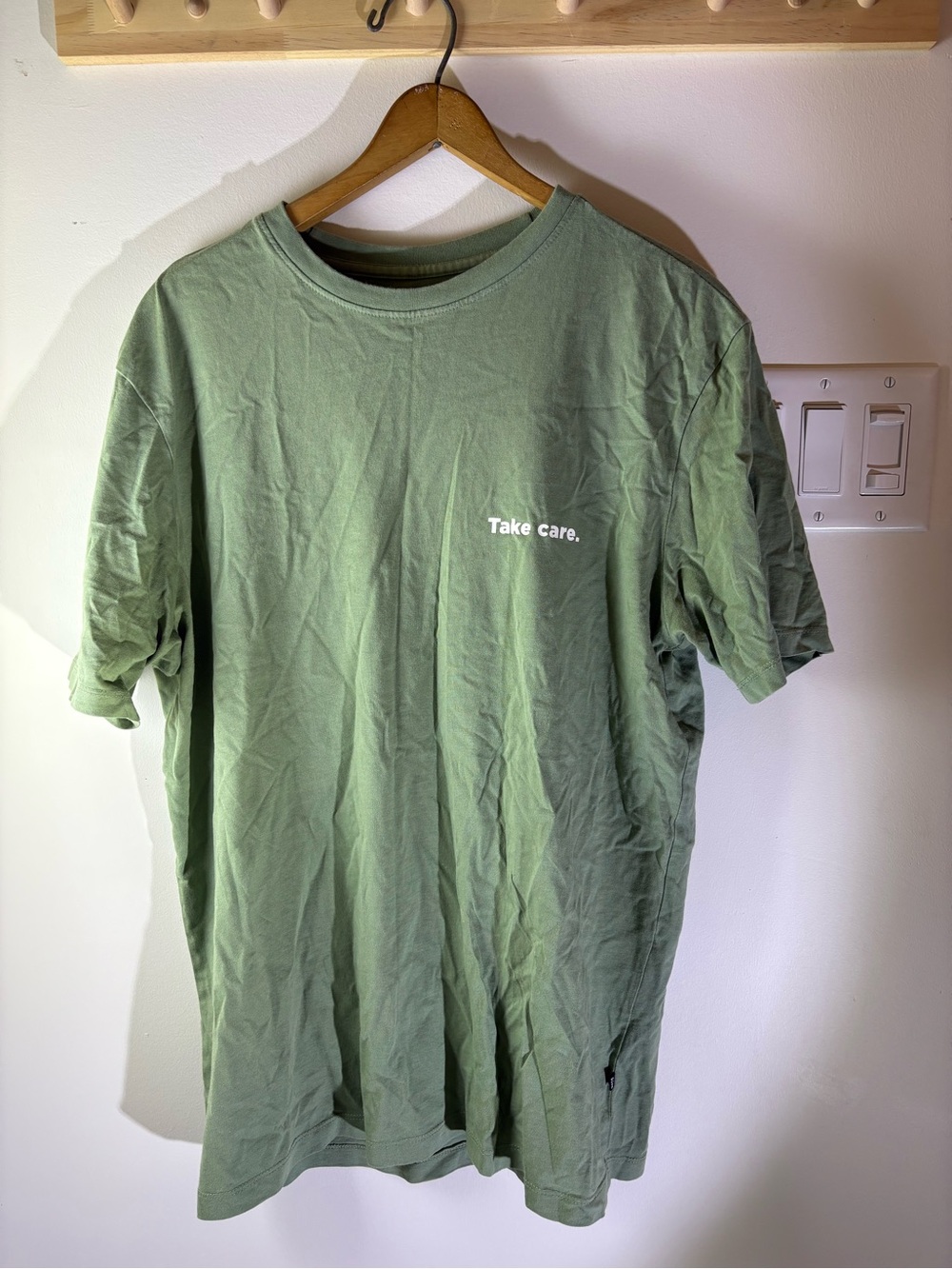 Simons Green "Take care." Short Sleeve Crewneck Tee